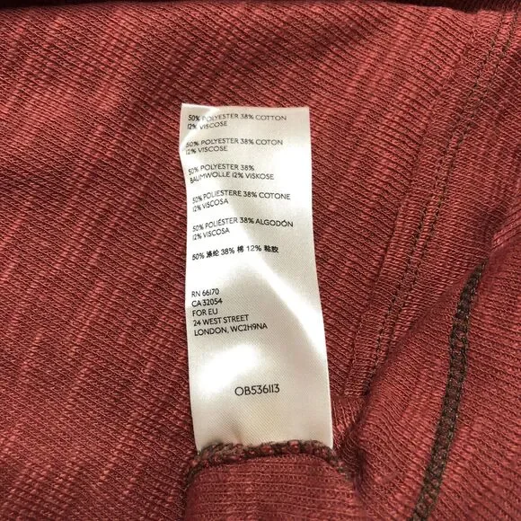 NWT Free People Small Red Orange Split Back Turtleneck Knit Top Tunic OB536113 - Picture 9 of 10